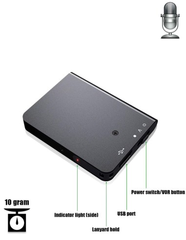 Mini micro enregistreur plat mp3 - fonctionnalites