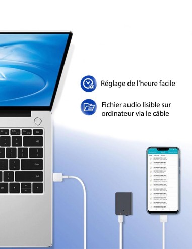 Dictaphone enregistreur espion - enregistrement de son