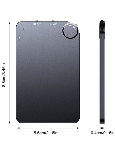Micro enregistreur ultra plat - dimensions