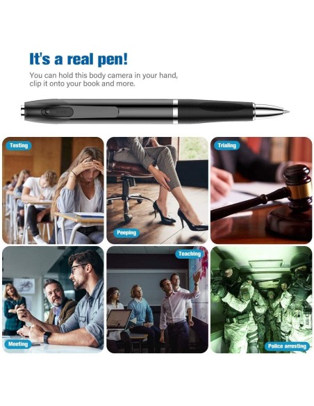 Stylo camera espion full hd - enregistrement en continu et son