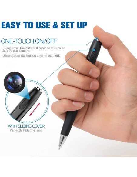 Stylo camera espion full hd - enregistrement en continu et son