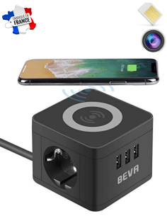 Multiprise cube chargeur à induction caméra/micro GSM 2