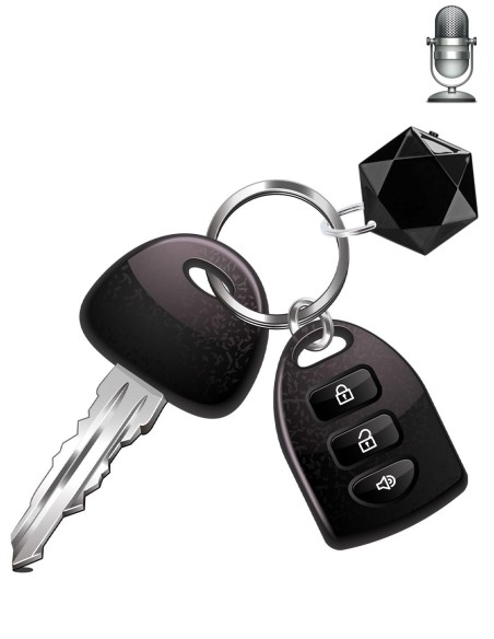 Pendentif micro enregistreur 16 go -  détection de son et mode continu