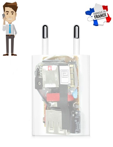 Chargeur iPhone espion - Micro GSM - Ecoute à distance en direct