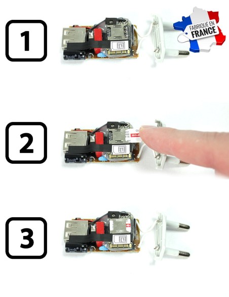 Chargeur iPhone espion - Micro GSM - Ecoute à distance en direct