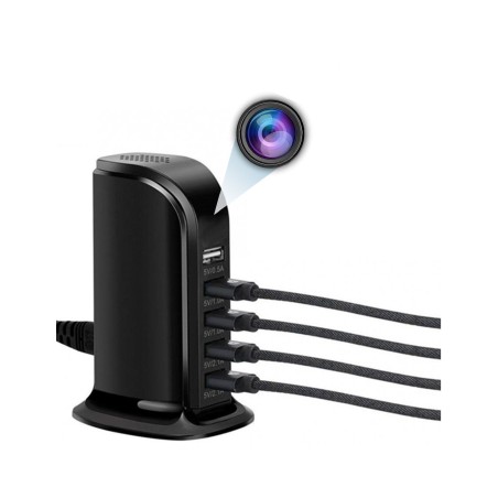 Station charge secteur USB avec camera a distance