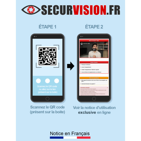 Notice station charge secteur USB camera vision a distance