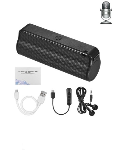 Batterie externe enregistreur vocal - Mode continu et Détection de son