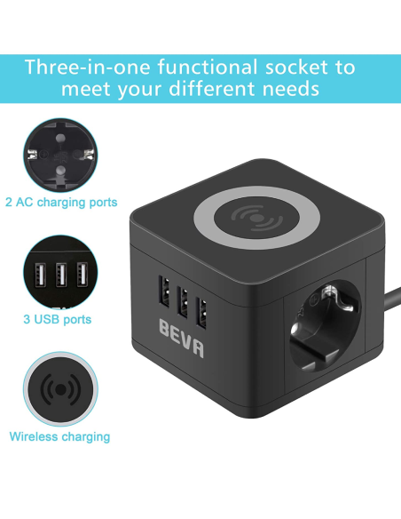 Multiprise cube à induction avec caméra/micro GSM - fonctionnalités