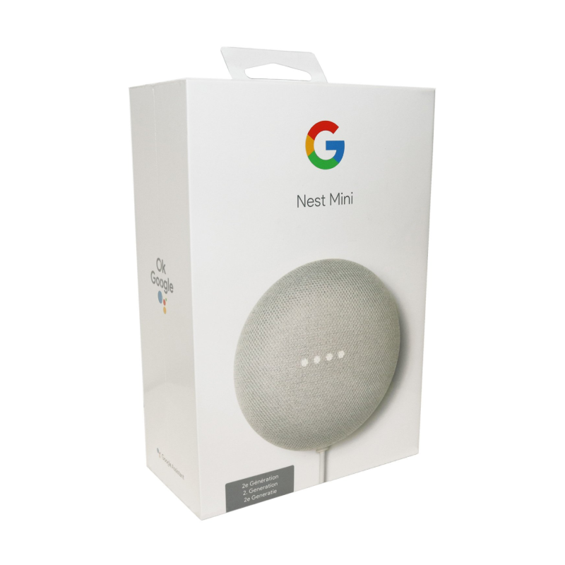Boite d'assistant vocal google nest mini micro GSM