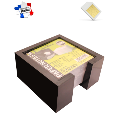Bloc cube noir pour papier post-it micro GSM