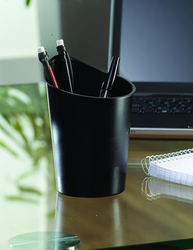 Pot à crayon et stylo noir personnalisable - Caméra / Dictaphone / GSM