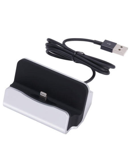 Dock et chargeur iPhone gris - USB Lightning - Micro GSM / Caméra