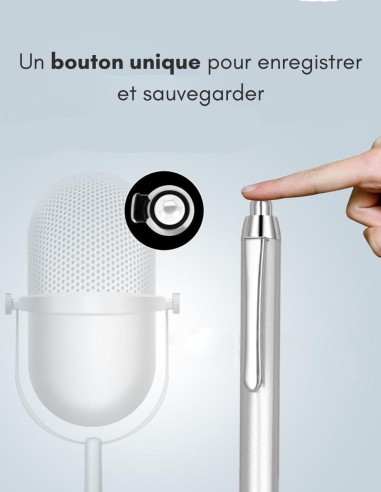 Stylo espion - enregistreur vocal mémoire interne 8 GO - 96 heures