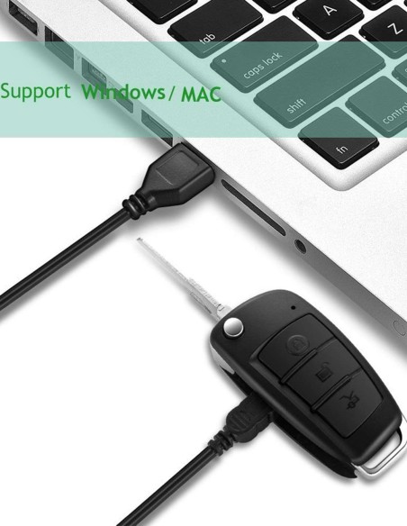 Clé de voiture caméra espion Full HD – Vision nocturne - Détection de mouvement