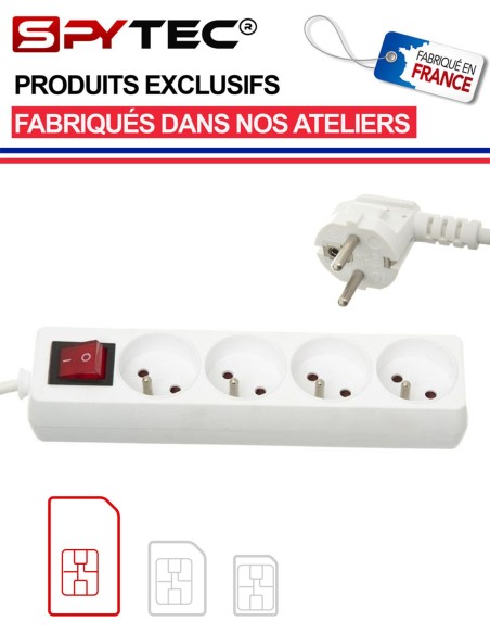 Micro GSM dans multiprise - Ecoute à distance en temps réel