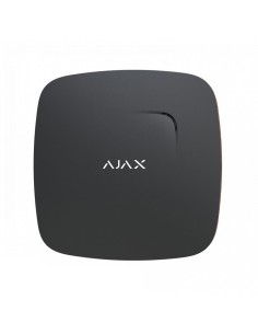 Détecteur d'incendie noir sans fil - Détecte la fumée et fortes températures