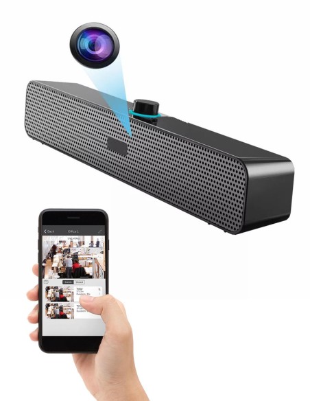 Enceinte Bluetooth Caméra wifi espion - Full HD