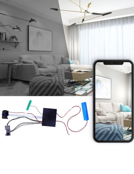 Module Camera wifi 110 ° à bricoler - Full HD et Détection PIR - 6 moi...