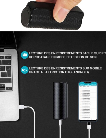 Dictaphone longue autonomie - lecture des enregistrements