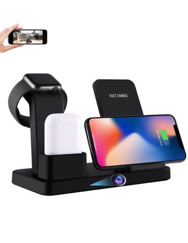 Station de charge induction - Caméra espion Wifi