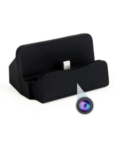 Caméra espion Wifi dans une station de charge Iphone