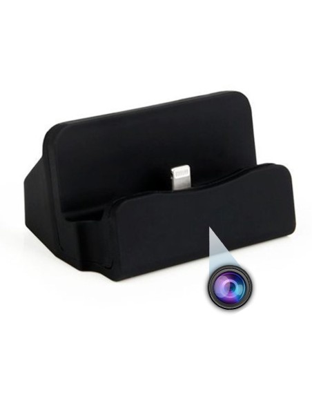 Caméra espion Wifi dans une station de charge Iphone