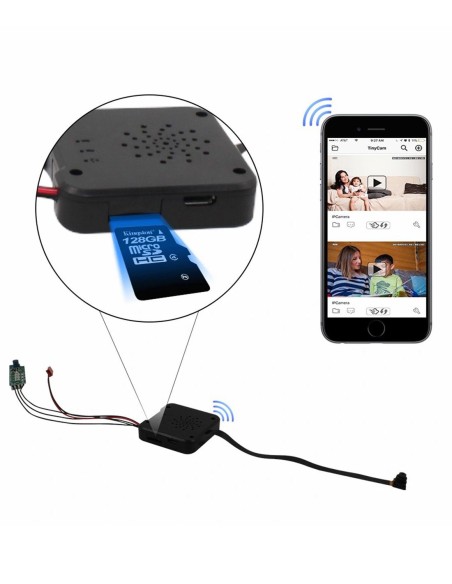 Camera wifi module espion dissimulable - jusqu'à 128 Go
