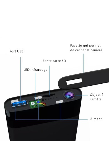 Caméra Wifi batterie de secours