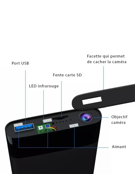 Caméra Wifi batterie de secours