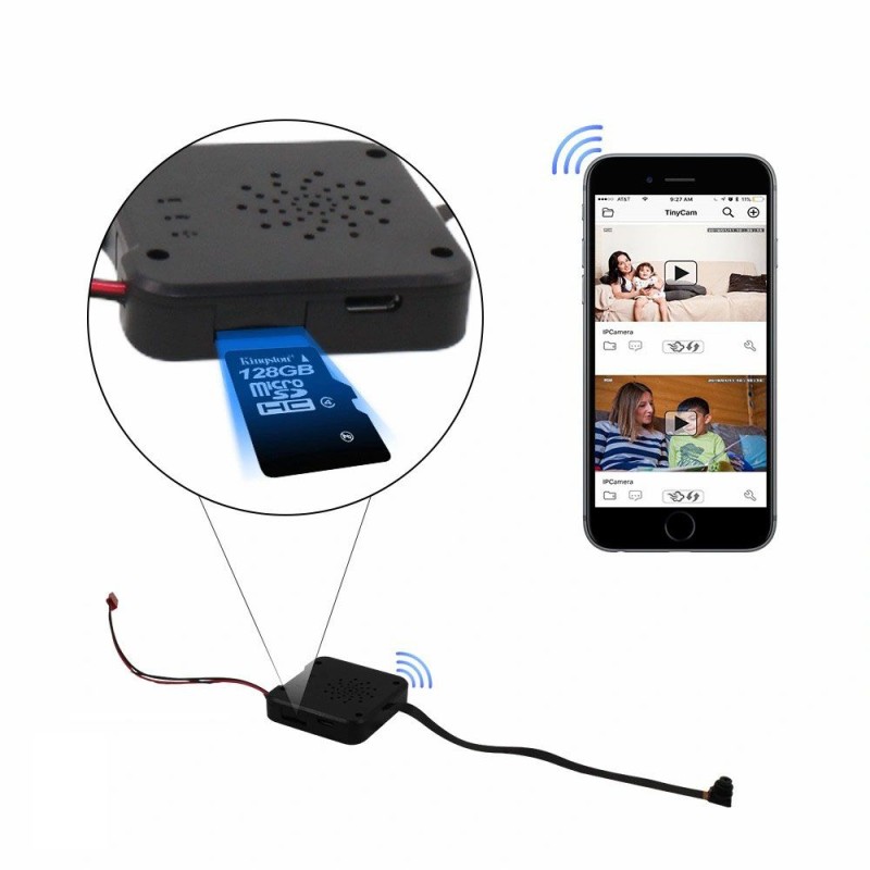 Camera wifi module espion dissimulable - jusqu'à 128 Go