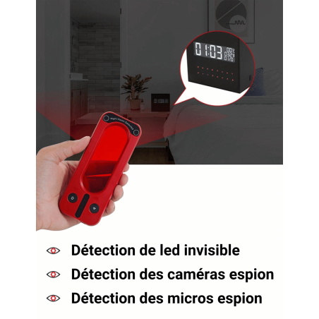 Détecteur de caméra, micro et de vision nocturne invisible