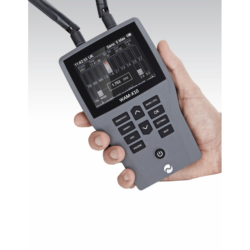 WAM-X10 PRO Moniteur multi bande Cellulaire 5G, large bande (0 à 14 GHz)