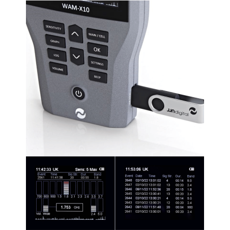 WAM-X10 PRO Moniteur multi bande Cellulaire 5G, large bande (0 à 14 GHz)