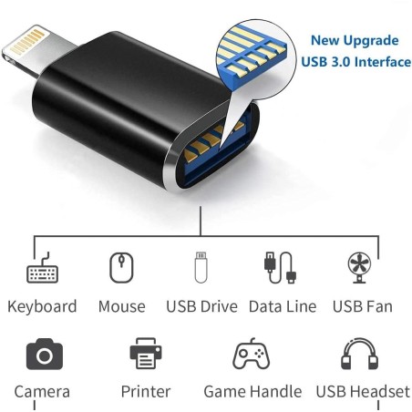 Lecteur de carte micro SD - Type C / Lightning / Micro USB