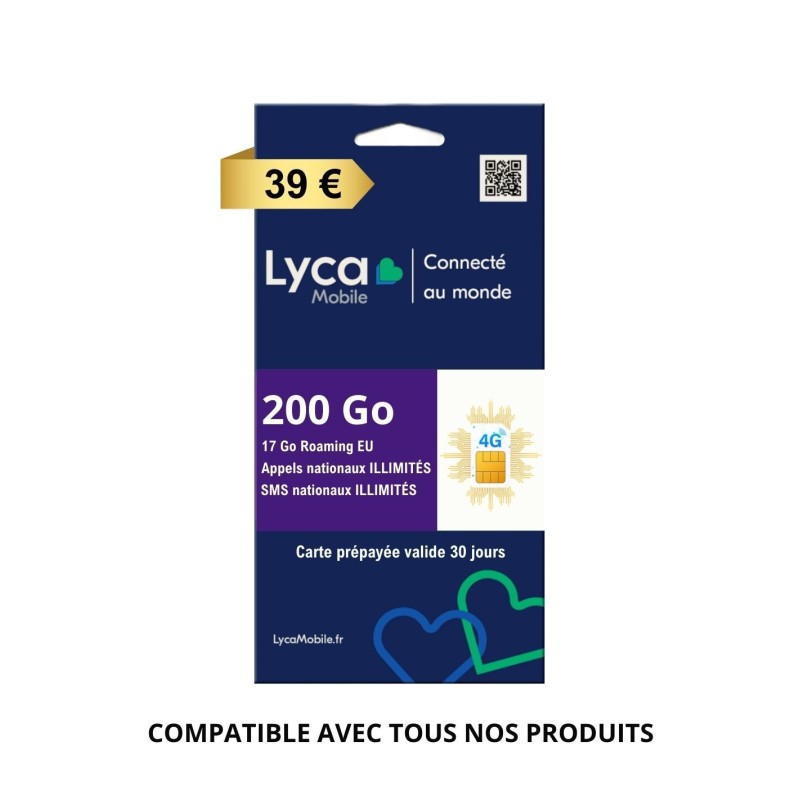 Carte Sim LEBARA Mobile prête à l'emploi - Appels SMS illimitée &10 Go d'internet