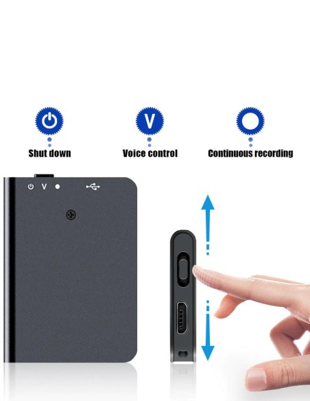 Mini micro enregistreur plat mp3 - fonctionnalites