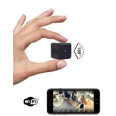 Mini caméra Wifi Full HD – Grand angle - Vision à distance & nocturne