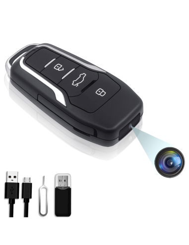Clé de voiture caméra espion Full HD – Vision nocturne - Détection de mouvement