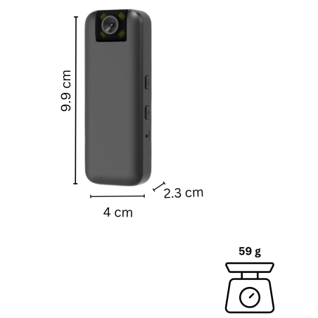 Mini caméra wifi - Full HD - Grand angle - Vision nocturne