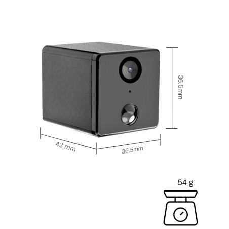 Mini caméra wifi - Full HD - Grand angle - Vision nocturne