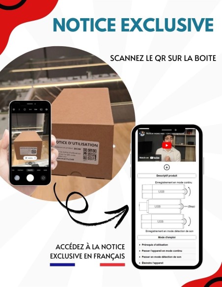 Camera wifi - objectif invisible avec connexion à distance Full HD