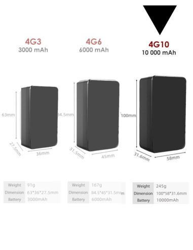Traceur GPS 4G 100 j - Micro espion - Enregistrement sur Détection de son
