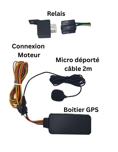 Tracker GPS avec Micro espion enregistreur - Détection de mouvement - Longue autonomie