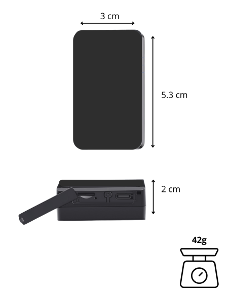 Tracker GPS avec Micro espion enregistreur - Détection de mouvement - Longue autonomie