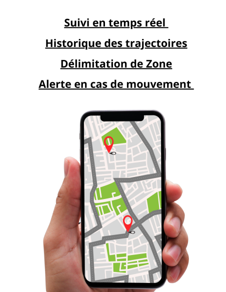 Tracker GPS avec Micro espion enregistreur - Détection de mouvement - Longue autonomie