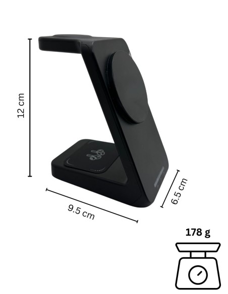 Chargeur 3 en 1 avec enregistreur audio Wi-Fi - écoute en direct discrète