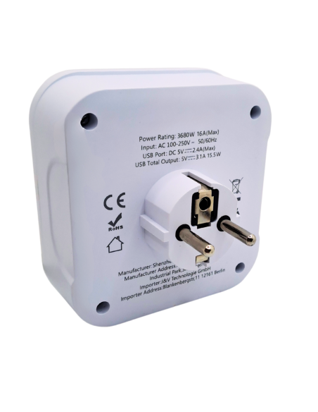 Multiprise Triplette micro espion - écoute en direct et enregistrement