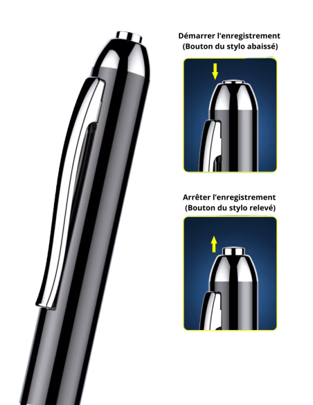 Stylo espion - enregistreur vocal - 20h d'autonomie