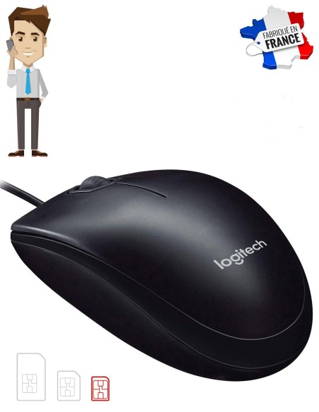 Micro espion GSM - dans souris d'ordinateur Logitech